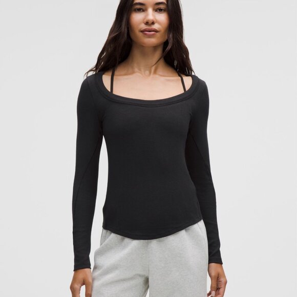 Hold Tight Scoop-Neck Long-Sleeve Shirt - Picture 1 of 3